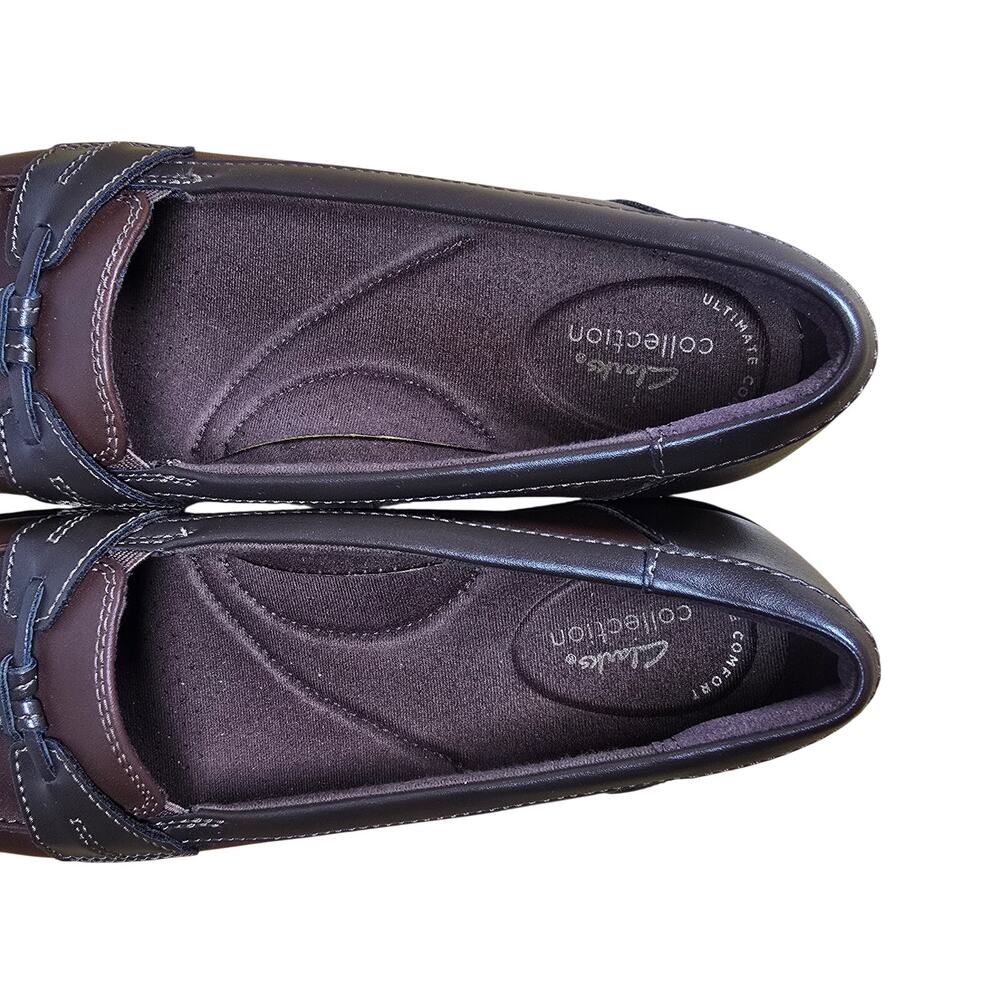 Clarks Ashland Lily Dark Tan Womens Loafers LN Condition Brown Size 8.5 Comfort - Picture 5 of 7
